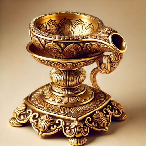 Enhance Your Puja Rituals with the MAYAPURI Brass Shankh Stand