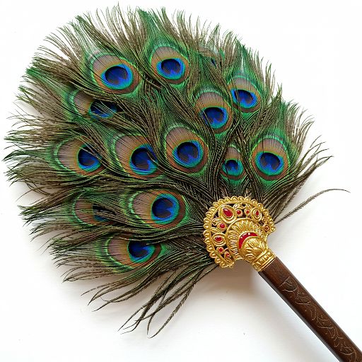 MAYAPURI Multicolor Peacock Feather Morpankh Pankha: A Symbol of Beauty, Peace, and Spirituality