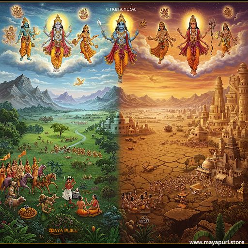 Explore how Lord Vishnu’s ten avatars shaped Dharma from Treta Yuga to Kali Yuga. Discover the significance of each incarnation and its impact on humanity. 🔥